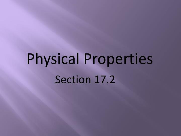 physical properties