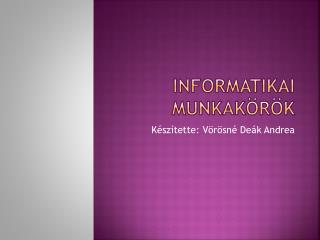 informatikai munkak r k