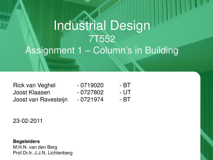 industrial design 7t552 assignment 1 column s in building