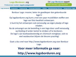 voor meer informatie ga naar http www logoborduren org