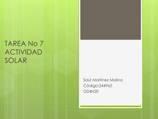 tarea no 7 actividad solar