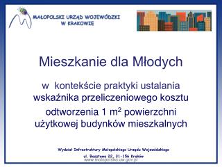 mieszkanie dla m odych