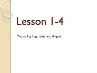 Lesson 1-4