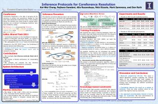 Inference Protocols for Coreference Resolution