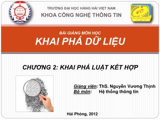 b i g i ng m n h c khai ph d li u