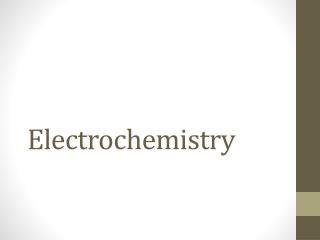 Electrochemistry