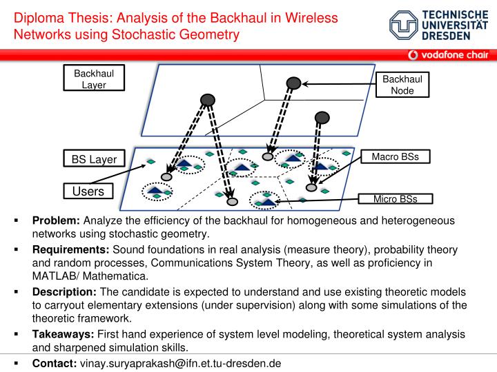 diploma thesis analysis of the backhaul in wireless networks using stochastic geometry