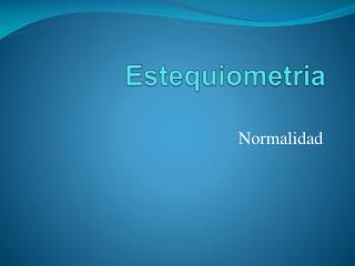estequiometria
