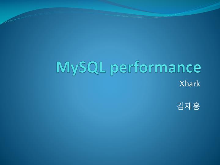 mysql performance