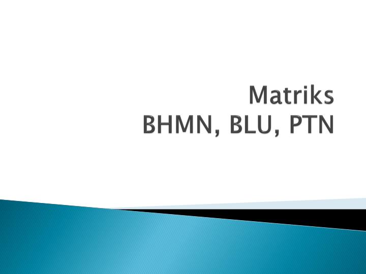 matriks bhmn blu ptn