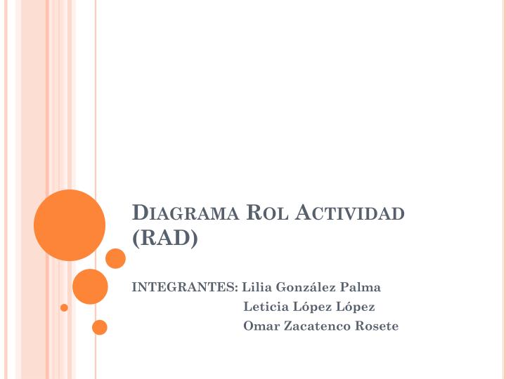 diagrama rol actividad rad