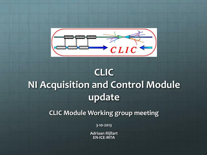 clic ni acquisition and control module update