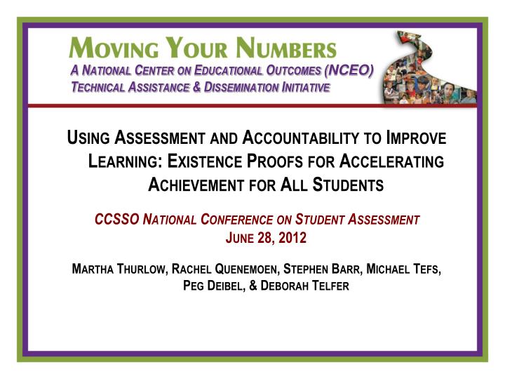 a national center on educational outcomes nceo technical assistance dissemination initiative