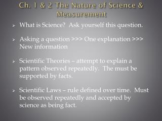 ch 1 2 the nature of science measurement