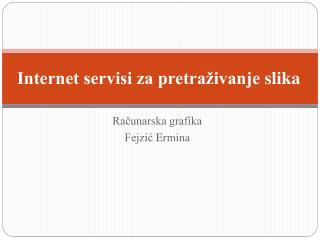 Internet servisi za pretraživanje slika