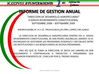 informe de gestion anual