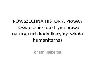 dr Jan Halberda