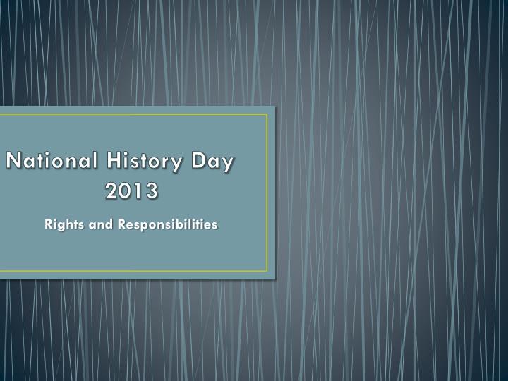 national history d ay 2013