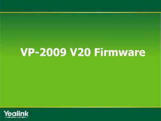 VP-2009 V20 Firmware