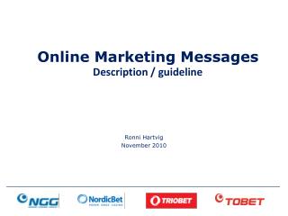 Online Marketing Messages Description / guideline