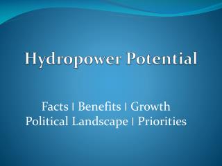 Hydropower Potential