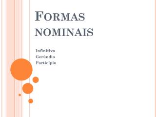 formas nominais