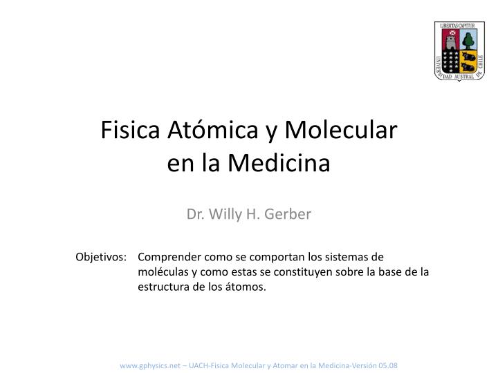 fisica at mica y molecular en la medicina
