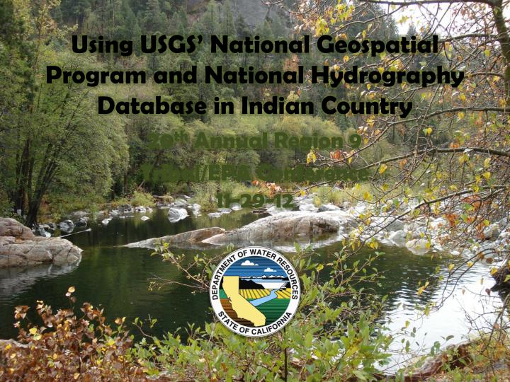 using usgs national geospatial program and national hydrography database in indian country