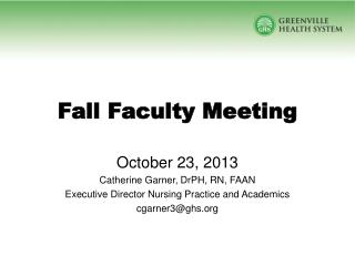 Fall Faculty Meeting