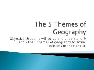 The 5 Themes of Geography