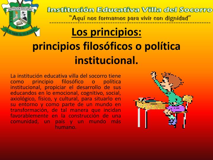 los principios principios filos ficos o pol tica institucional