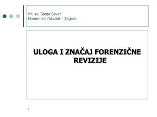 mr sc sanja sever ekonomski fakultet zagreb
