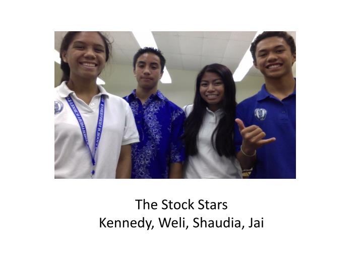 the stock stars kennedy weli shaudia jai