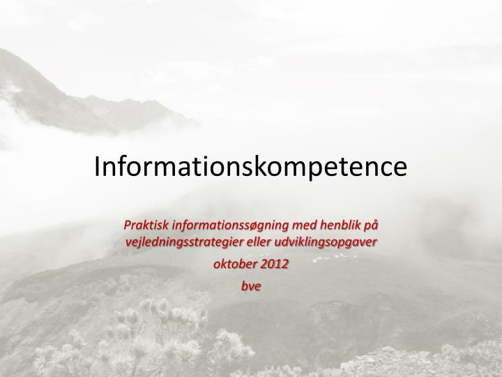 informationskompetence