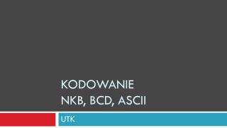 kodowanie nkb bcd ascii