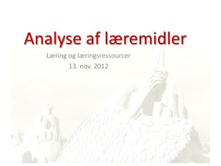 analyse af l remidler