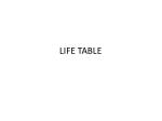 LIFE TABLE - slide 1