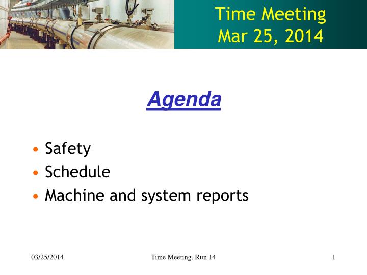 time meeting mar 25 2014