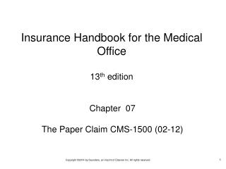 Chapter 07 The Paper Claim CMS-1500 (02-12)