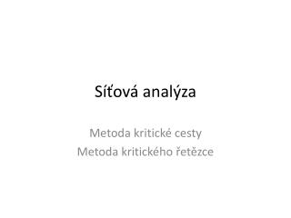 s ov anal za