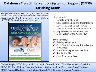 Oklahoma Tiered Intervention System of Support (OTISS) Coaching Guide