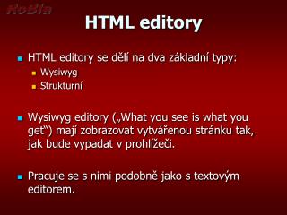 HTML editory