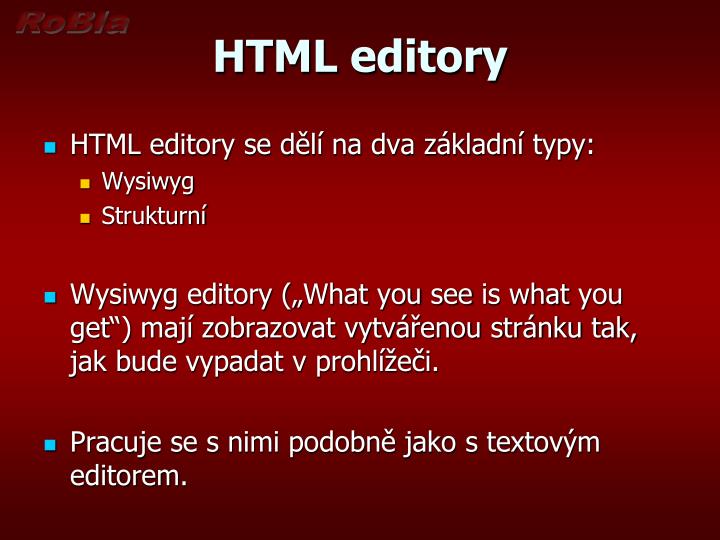 html editory