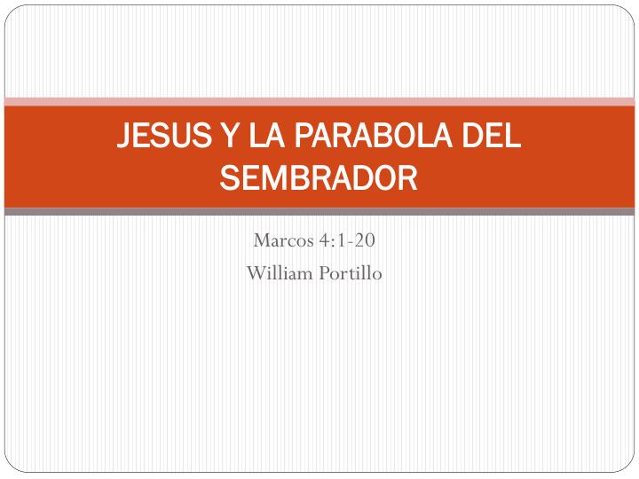 jesus y la parabola del sembrador