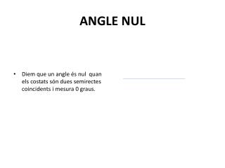 angle nul