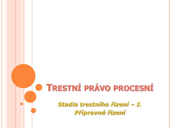 trestn pr vo procesn