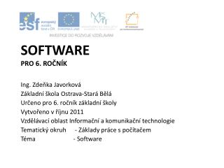 Software pro 6. ročník