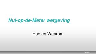nul op de meter wetgeving