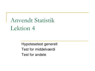 anvendt statistik lektion 4