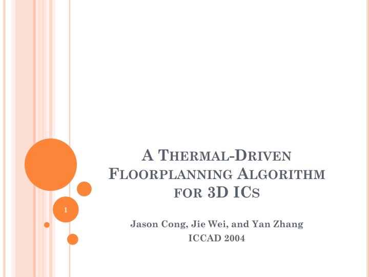 a thermal driven floorplanning algorithm for 3d ics